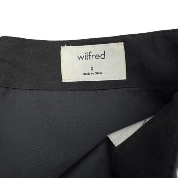 WILFRED Aritzia Essonne Wool Cashmere Blend Mini Skirt Sz 0 - Picture 6 of 9
